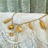 Martini Charm Necklace- Gold