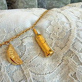 Martini Charm Necklace- Gold