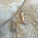 Martini Charm Necklace- Silver