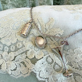 Martini Charm Necklace- Silver