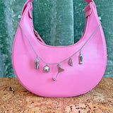 Martini Charm Necklace- Silver