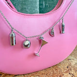 Martini Charm Necklace- Silver