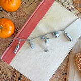 Martini Charm Necklace- Silver