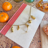 Martini Charm Necklace- Gold
