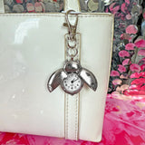 Ladybug Watch Keychain- Silver