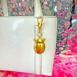Ladybug Watch Keychain- Gold