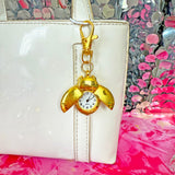 Ladybug Watch Keychain- Gold