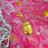 Ladybug Watch Keychain- Gold