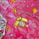 Ladybug Watch Keychain- Gold