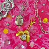 Ladybug Watch Keychain- Gold