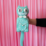 Ocean Waves Kitty-Cat Klock