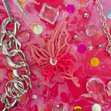 Cyber Butterfly Hair Claw- Pink