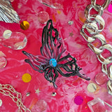 Cyber Butterfly Hair Claw- Black