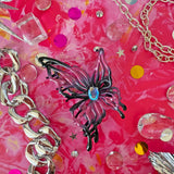 Cyber Butterfly Hair Claw- Black
