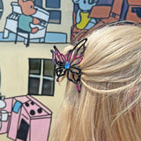 Cyber Butterfly Hair Claw- Black