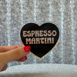 Espresso Martini Heart Sticker
