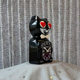 Classic Black Kit-Cat Klock - Heart Eyes