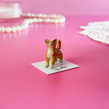 Orange Kitten Mini Porcelain Figurine