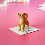Orange Kitten Mini Porcelain Figurine