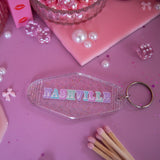 Glittery Nashville Keychain