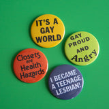 It's A Gay World Button