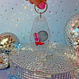 Disco Cowgirl Motel Keychain