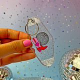 Disco Cowgirl Motel Keychain
