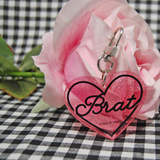 Brat Keychain- Pink