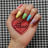 Brat Keychain- Pink