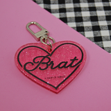 Brat Keychain- Pink